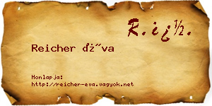 Reicher Éva névjegykártya